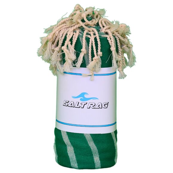 Salt Rag Beach Towel - "Green Island Rag" [Sand Free Turkish Beach Towel] - Picture 2 of 4